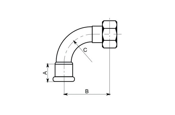 Curva 2 peças - porca louca