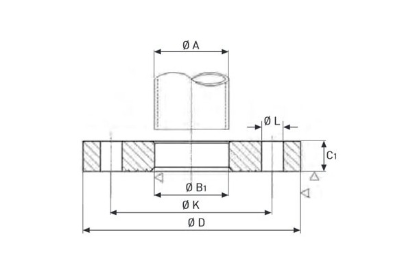 Flange plana ISO DIN 2502 PN16