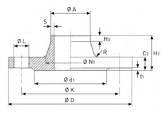 Flange c/ canhão DIN 2633 PN16 2