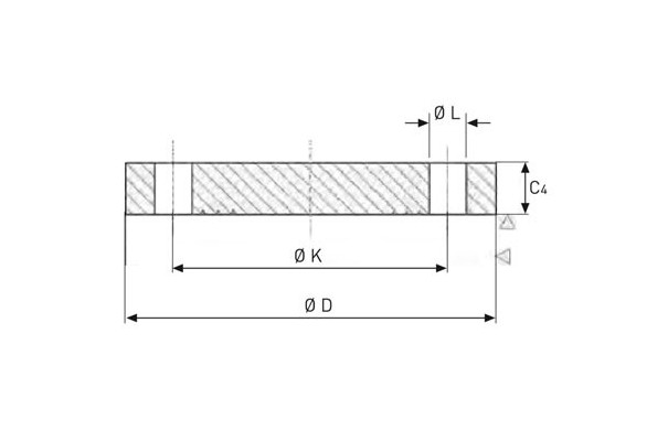 Flange cega DIN 2527 PN16