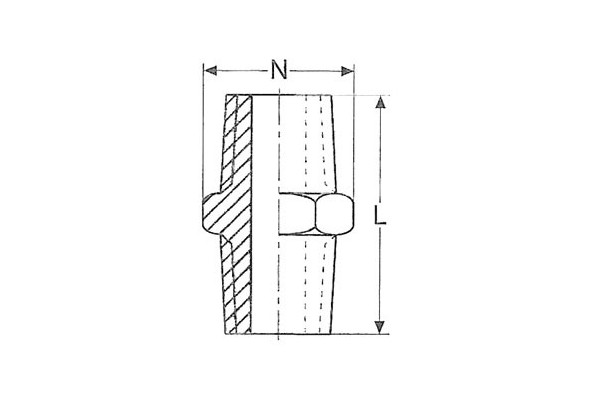 Casquilho sextavado M/M NPT