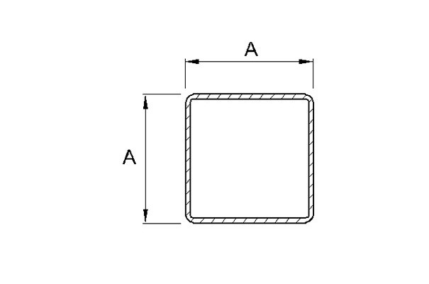 Tubo quadrado - Gama ASTM A-554