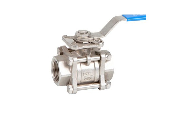 Válvula esfera 3 peças roscada inox