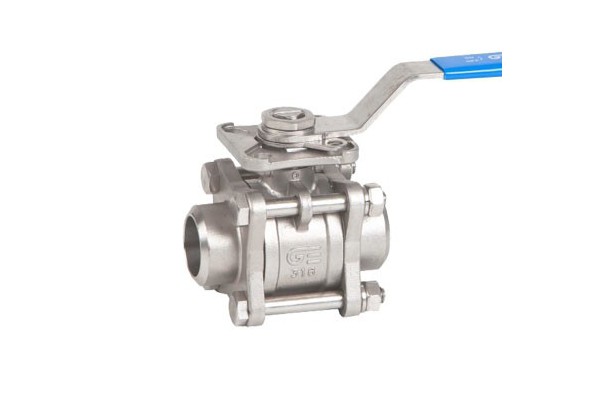 Válvula esfera 3 peças butt weld inox